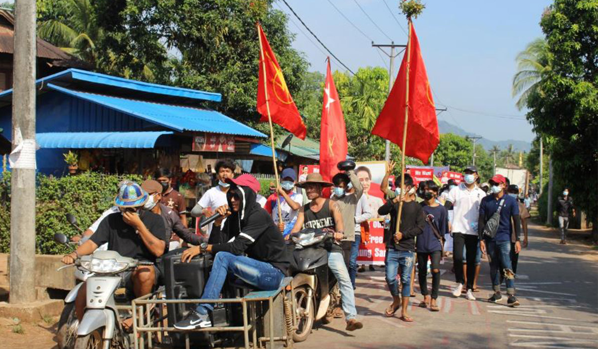 म्यानमार सैन्य ‘कू’ : सेनाको गोली लागेर ५ जनाको मृत्यु